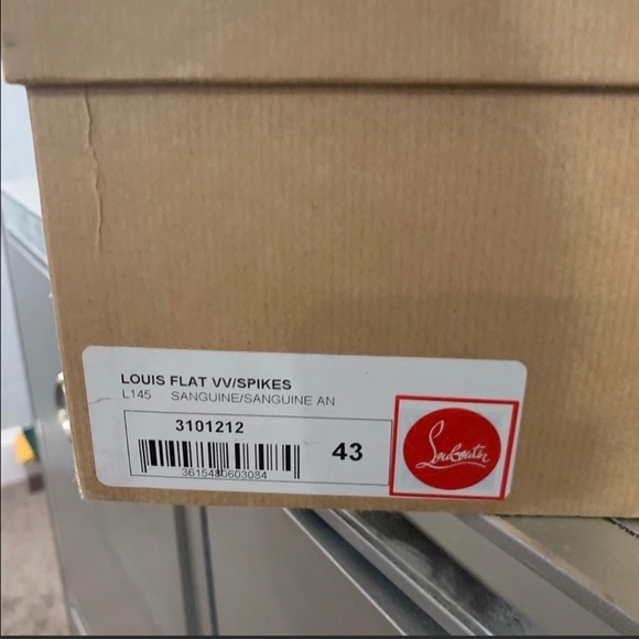 Authentic Christian louboutin Louis Flat vv/spikes - Picture 5 of 6